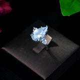 Famous Women CZ Wedding Crown Rings R-14