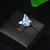 Famous Women CZ Wedding Crown Rings R-14