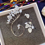 Crystal Micro CZ Ear Cuff Earrings Wedding Party Clip Earring