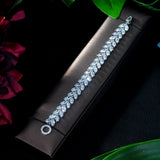 High Marquise Cut CZ Sliver Bracelet Bangle Jewelry B-26