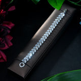 High Marquise Cut CZ Sliver Bracelet Bangle Jewelry B-26