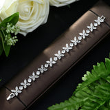 CZ Flower Stone Bracelet Bangle Bridal Wedding Jewelry Gift