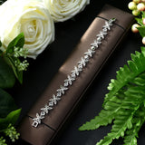 CZ Flower Stone Bracelet Bangle Bridal Wedding Jewelry Gift