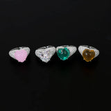 Heart Shaped CZ Engagement Wedding Rings for Women R-297