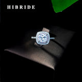 Wedding Band Square Shape Setting CZ Big Rings For Women