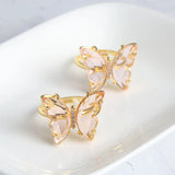 Crystal Open Butterfly Rings for Women Banquet Wedding Rings R-279