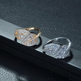 Micro Pave CZ Wedding Rings Engagement Ring R-264