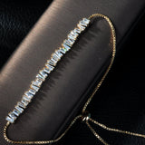 Fashion Clear Crystal Bangle with Cubic Zirconia for Women and Girls