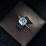 Square CZ Stone Engagement Ring for Women, Gift R-11