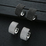 Cubic Zircon Pave Statement Hoop Earrings For Women Wedding Bridal E1019