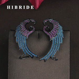 Feather Shape Multicolor Ear Cuff Earring Punk Style