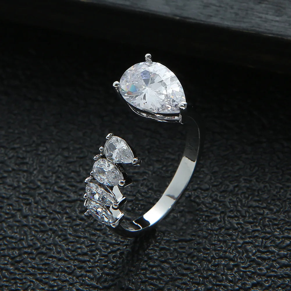 Zircon Multicolor Engagement Wedding Rings for Women R-287