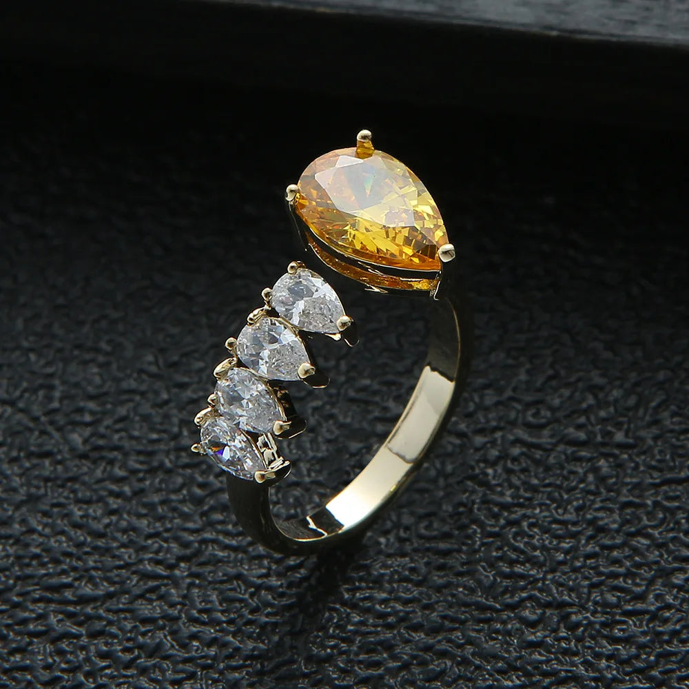 Zircon Multicolor Engagement Wedding Rings for Women R-287