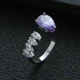 Zircon Multicolor Engagement Wedding Rings for Women R-287