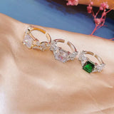 Adjustable Cubic Zirconia Stones Cuff Ring for Women R-284