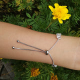 Cubic Zirconia Baguette Bangles&Bracelets Adjustable Link Cuff Bangle