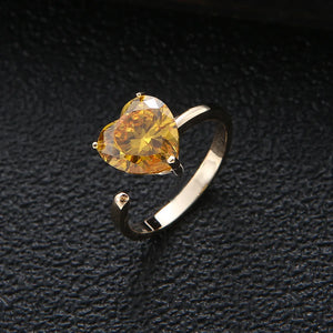 Heart Shape Cubic Zirconia Promise Ring for Women R-300