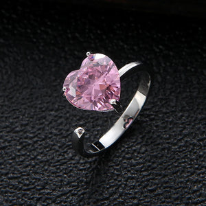 Heart Shape Cubic Zirconia Promise Ring for Women R-300