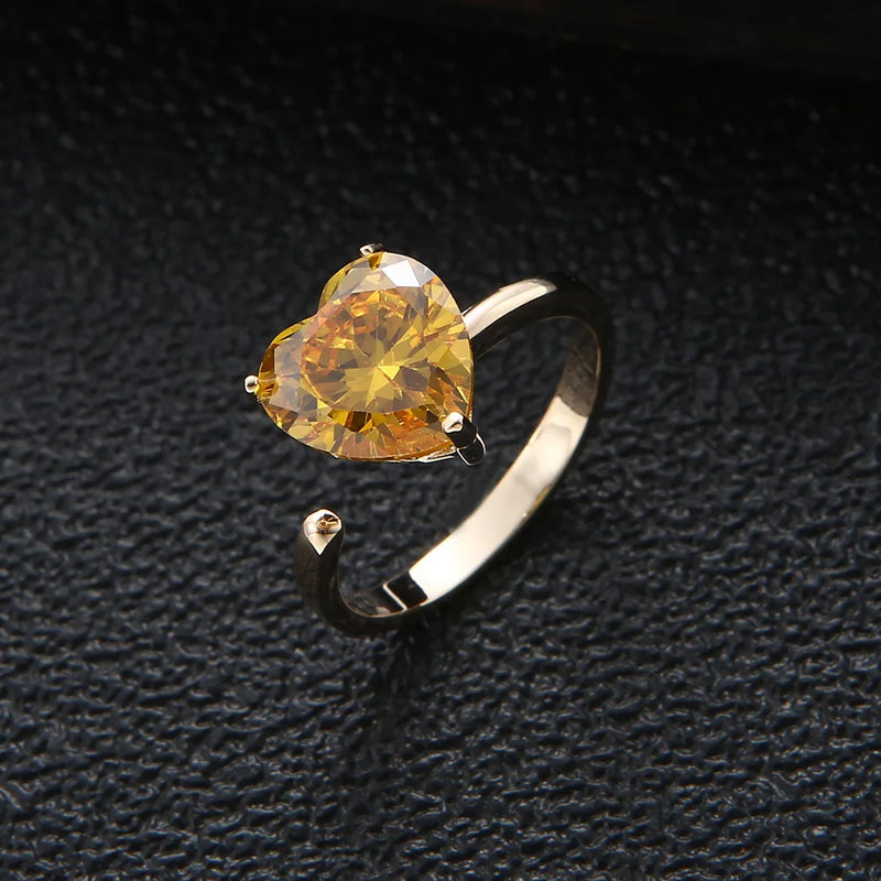 Heart Shape Cubic Zirconia Promise Ring for Women R-300