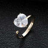 Heart Shape Cubic Zirconia Promise Ring for Women R-300