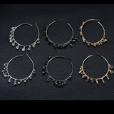 Tassel Drop CZ Statement MAXI Hoop Earring For Women Wedding