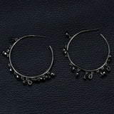 Tassel Drop CZ Statement MAXI Hoop Earring For Women Wedding