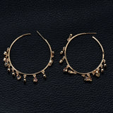 Tassel Drop CZ Statement MAXI Hoop Earring For Women Wedding