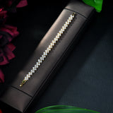 CZ Crystal Leaf Charm Bracelet for Women