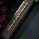 CZ Crystal Leaf Charm Bracelet for Women