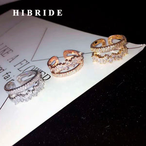 Baguette CZ Adjustable Women Ring Bridal Wedding Party Rings R-222
