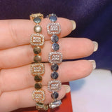 Square CZ Tennis Bracelet Elegant Jewelry for Women