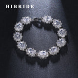 Vintage Flower CZ Women Wedding Bracelet Jewelry