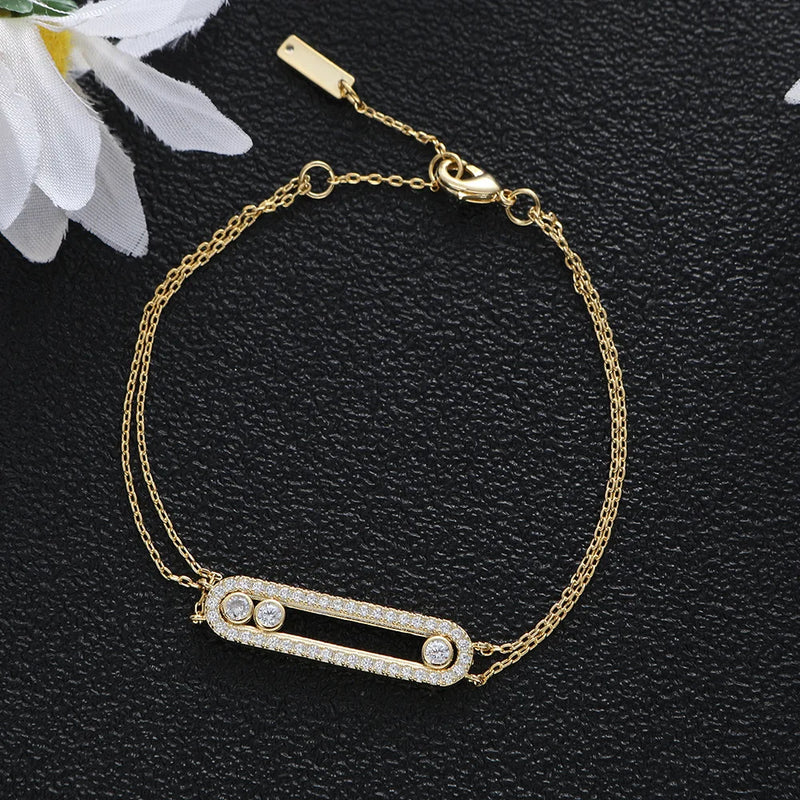 Women's CZ Chain Link Bridal Bracelet