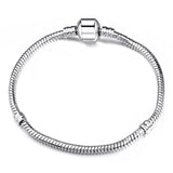 DIY Silver Snake Chain Bracelet 925 Fit European Charm Bracelet Women