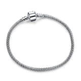 DIY Silver Snake Chain Bracelet 925 Fit European Charm Bracelet Women