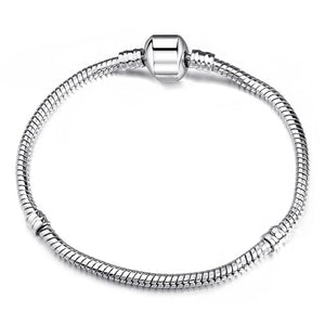 Fine Snake Chain Bracelet for European Charms