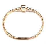 Silver Plated Snake Chain Charm Bracelet