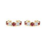 Silver Hoop Earrings Zircon Piercing Ear Cuff Chain Jewelry