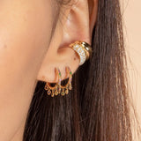 Colorful Cz Zircon Piercing Earrings for Women