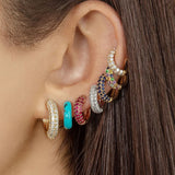 Colorful Cz Zircon Piercing Earrings for Women