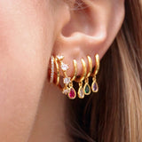 Colorful Cz Zircon Piercing Earrings for Women