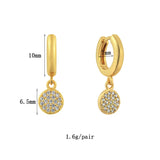 Silver Filled Dangle Earrings CZ Zircon Stud Earrings Party Wedding Jewelry