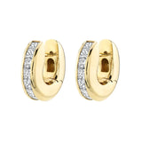 Silver Filled CZ Zircon Wide Hoop Earrings For Women Huggie Earring
