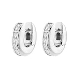 Silver Filled CZ Zircon Wide Hoop Earrings For Women Huggie Earring