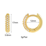 Silver Filled Hoop Earrings Zircon Teardrop Dangle Studs