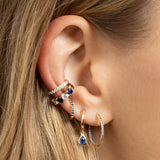 Silver Filled Teardrop Rainbow Zircon Earrings