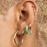Silver Filled Teardrop Rainbow Zircon Earrings