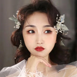 Elegance Hair Combs Pins Lace Crystal Hairpins Women Headpieces