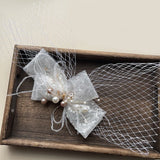 Crystal Beads Hairband Bridal Bowknot Hairwear