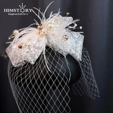 Crystal Beads Hairband Bridal Bowknot Hairwear